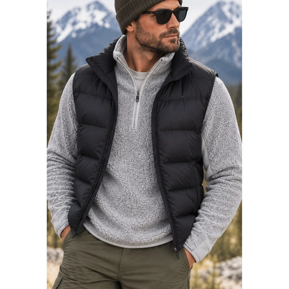 Lululemon Tundra Trek Half Zip Pullover Grey Wool Silk Blend Sherpa Mens L